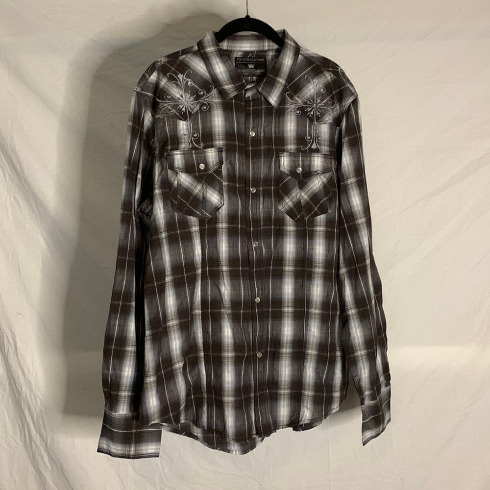 Mens snap button up